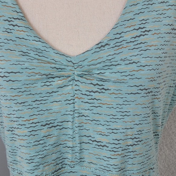 Toad&Co Women's L Seafoam Blue Rosemarie Dress Organic Cotton Midi Boho Dress - Picture 4 of 8